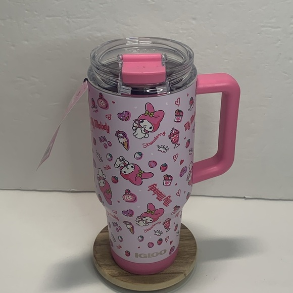 Hello Kitty BFF My Melody Travel Tumbler Mug 32 Oz Igloo Limited Edition New - Picture 2 of 10